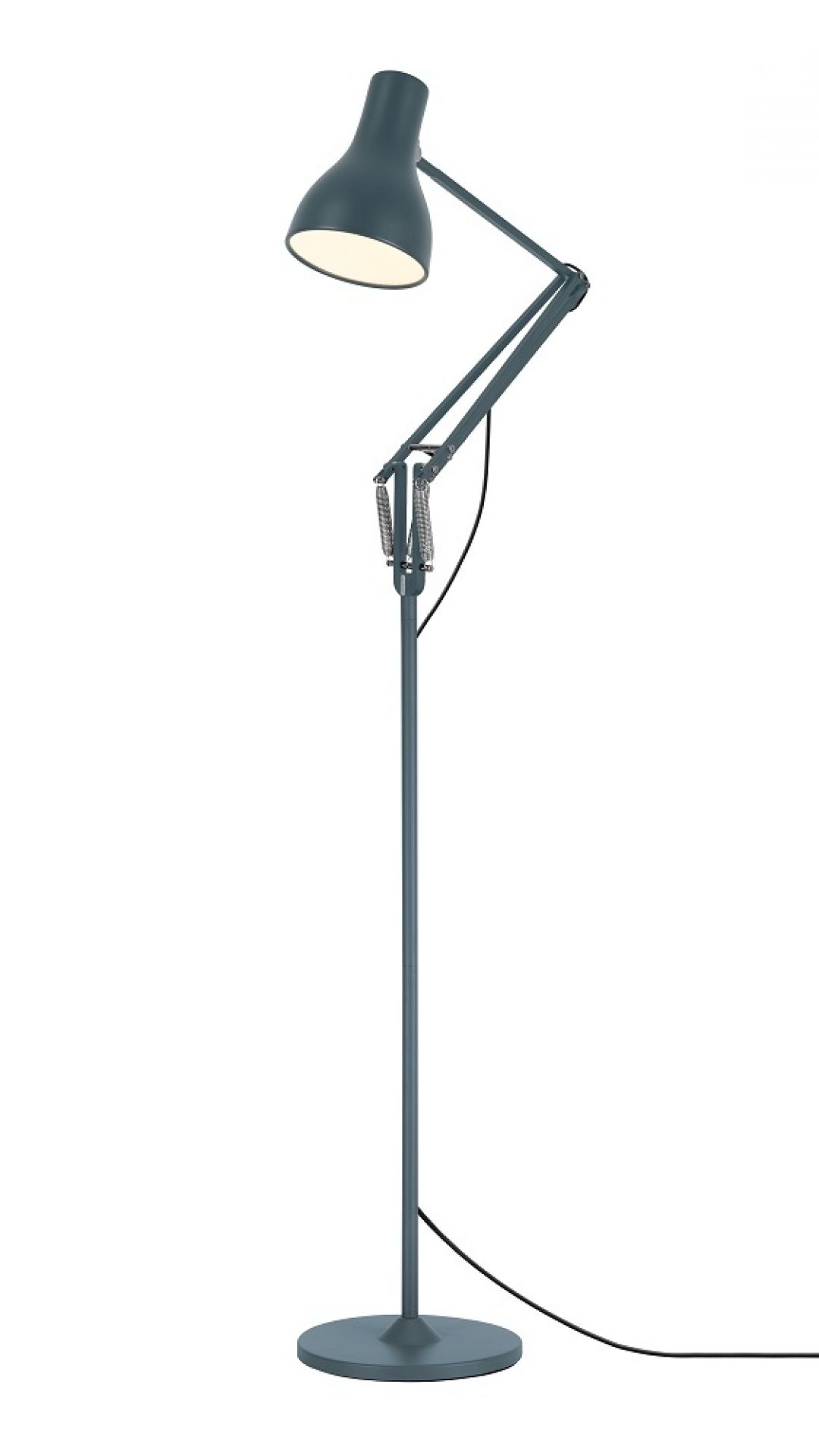 Anglepoise Type 75 Stehleuchte in Schiefergrau: Verstellbare Designerlampe mit ikonischem Design für Wohnzimmer und Büro.