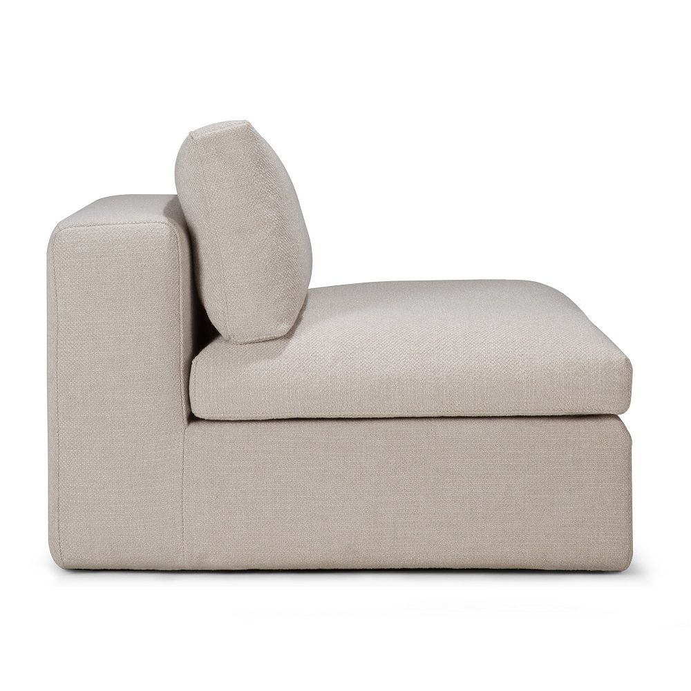 Mellow Sofa 1-Sitzer in Ivory Stoff von Ethnicraft, modernes Design für Wohnzimmer und Lounge.