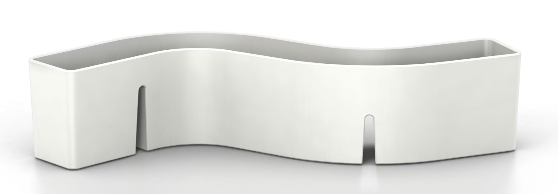 Weißer S-Tidy Stiftehalter von Vitra, wellenförmiges Design für Büroorganisation und Schreibtischaufbewahrung.