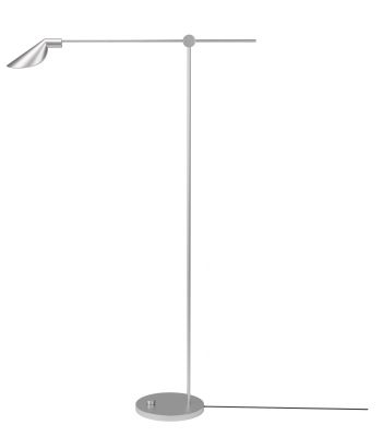 Silberne MS Series Stehleuchte von Fritz Hansen: Moderne, minimalistische Designerlampe für Wohnzimmer und Büro.