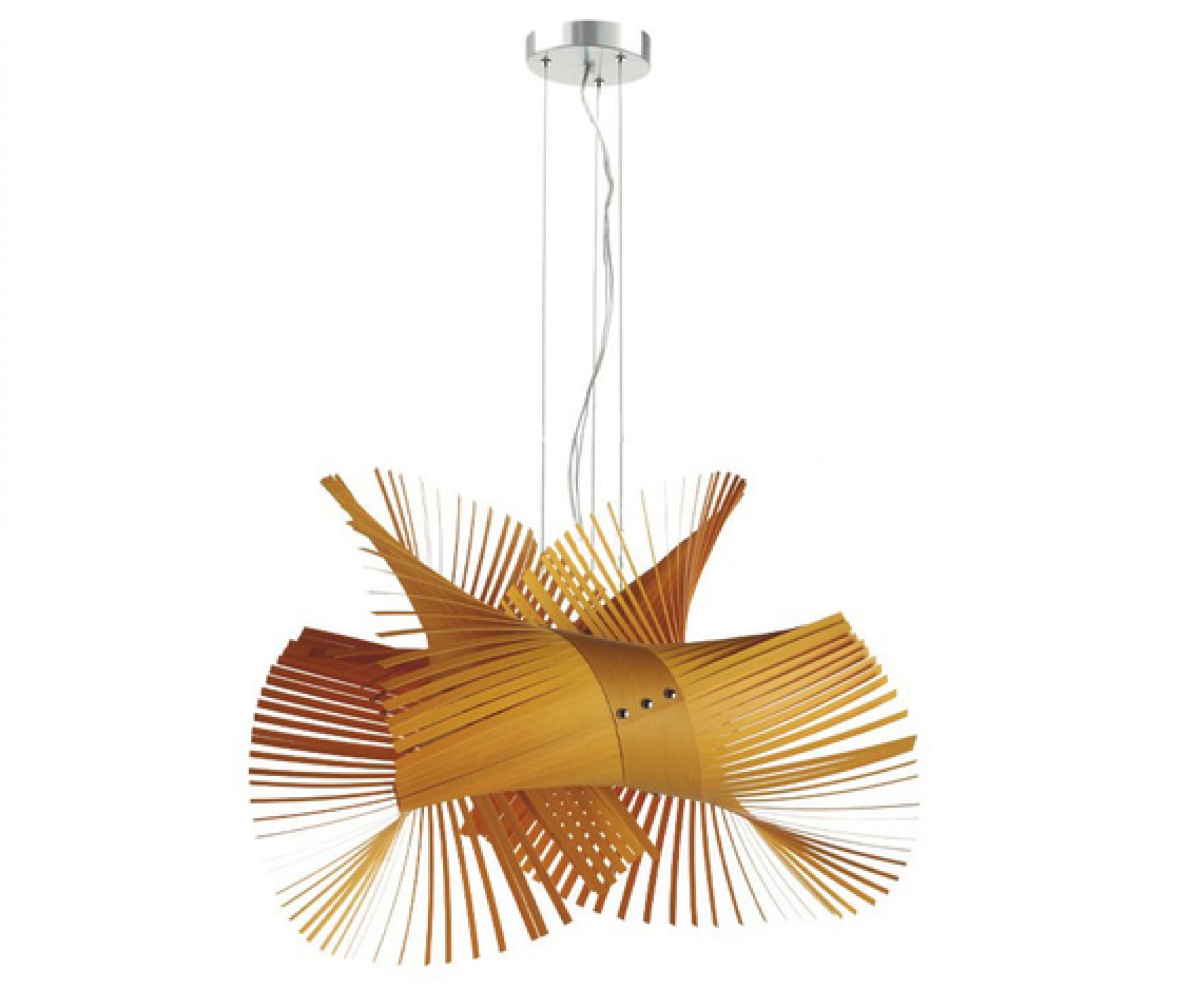 Mini Mikado Pendelleuchte von LZF Lamps: Moderne Hängeleuchte aus Holzfurnier für stilvolle Beleuchtung.