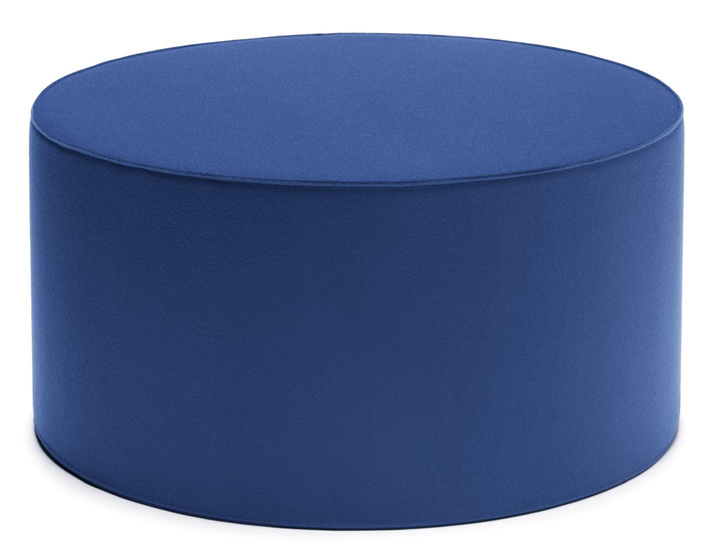 Blauer, runder Hocker von Hey Sign, Big Rondo Sitzmöbel, Filz, modernes Design.