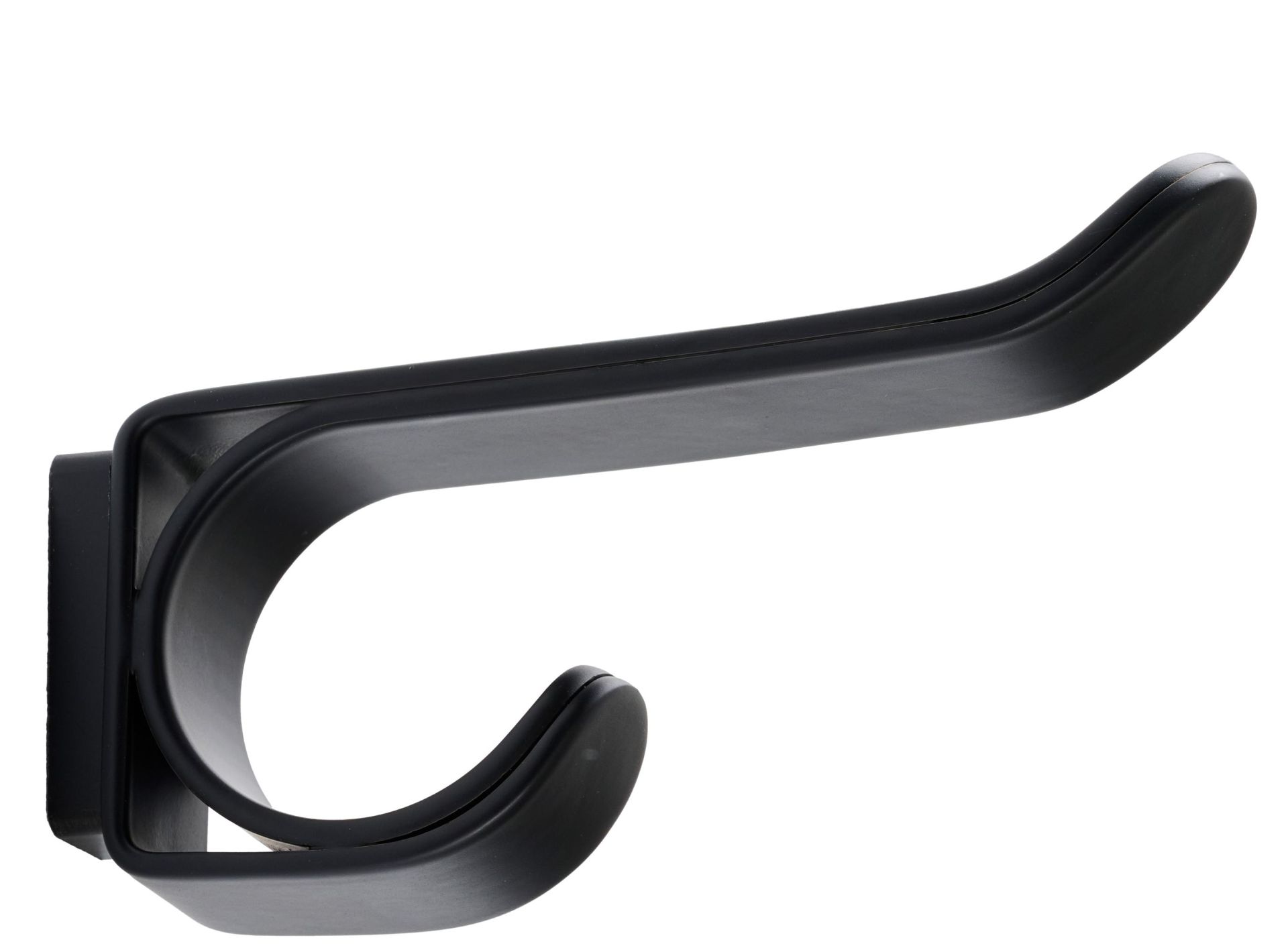 Schwarzer Ayla Wandhaken von Schönbuch, moderner Garderobenhaken für Jacken und Accessoires.