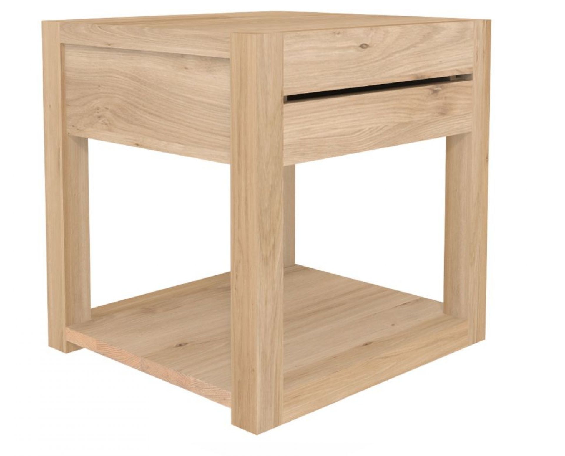 Azur Nachttisch von Ethnicraft: Moderner Nachttisch aus Eiche mit Schublade und Ablage.