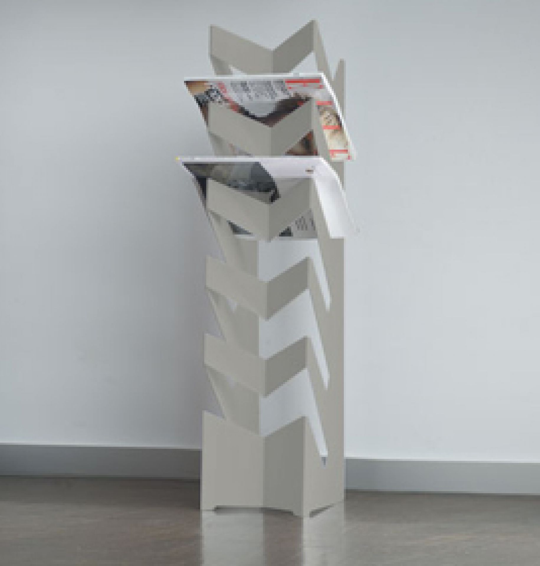 News Boden Zeitungsständer Radius Silber