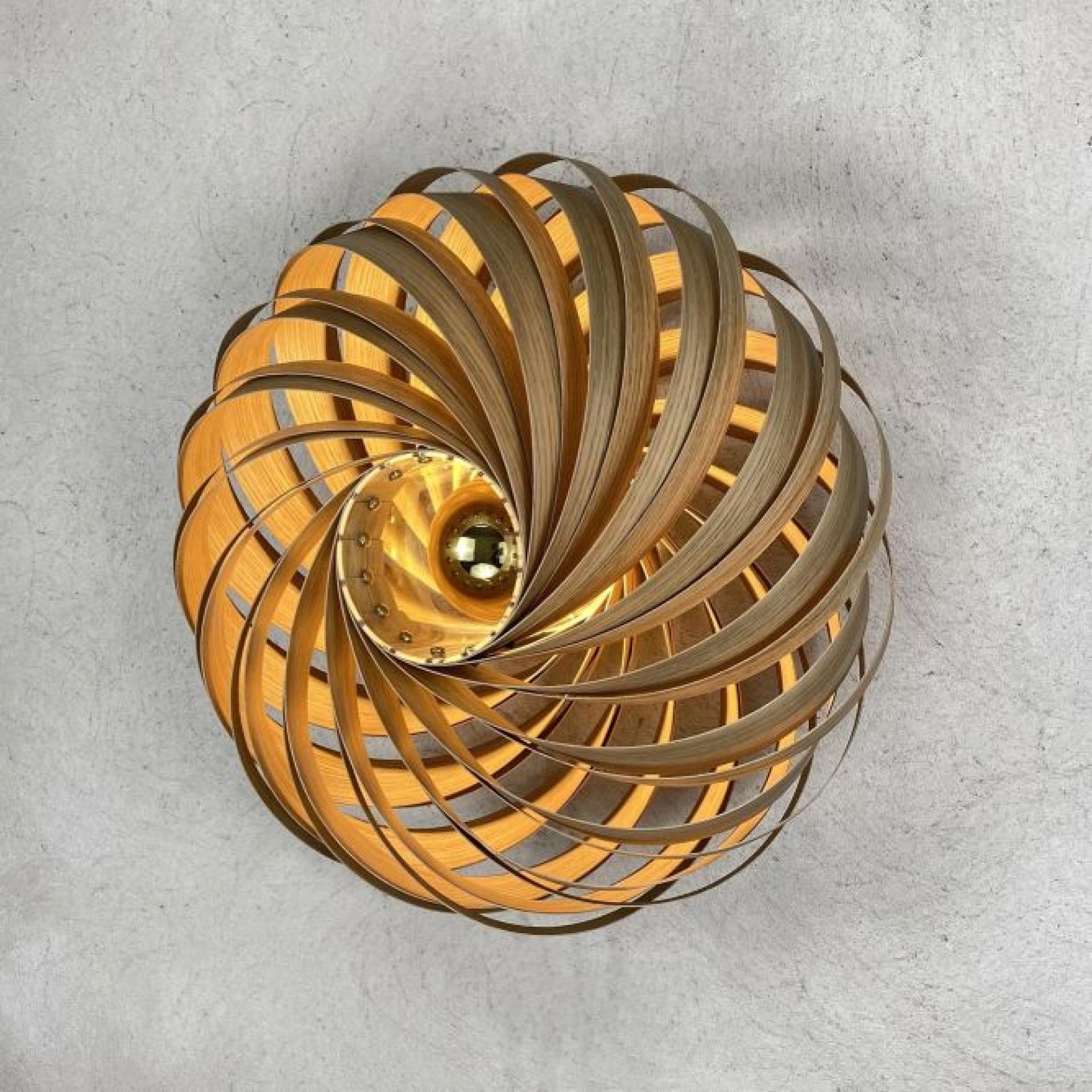 Veneria Wandleuchte aus Eiche, spiralförmiges Design, indirekte Beleuchtung für Wohnzimmer und Schlafzimmer, moderne Wandlampe.