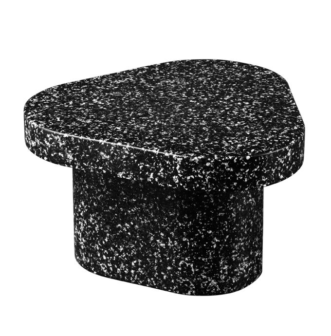 Schwarzer Superpop Couchtisch von Miniforms, geeignet für drinnen und draußen, niedriger Beistelltisch.