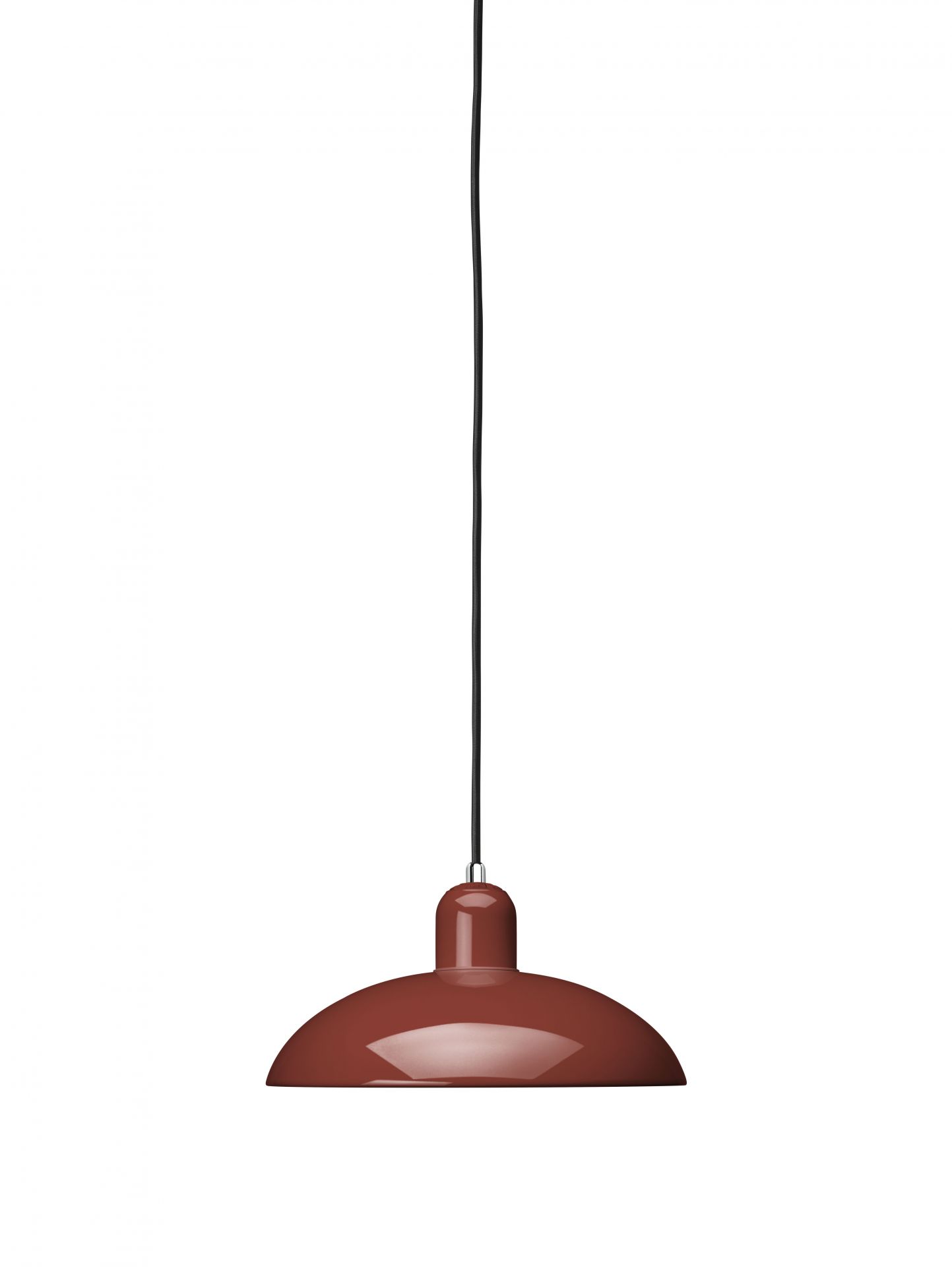 Rote KAISER idell Pendelleuchte von Fritz Hansen, klassisches Design für stilvolle Beleuchtung.