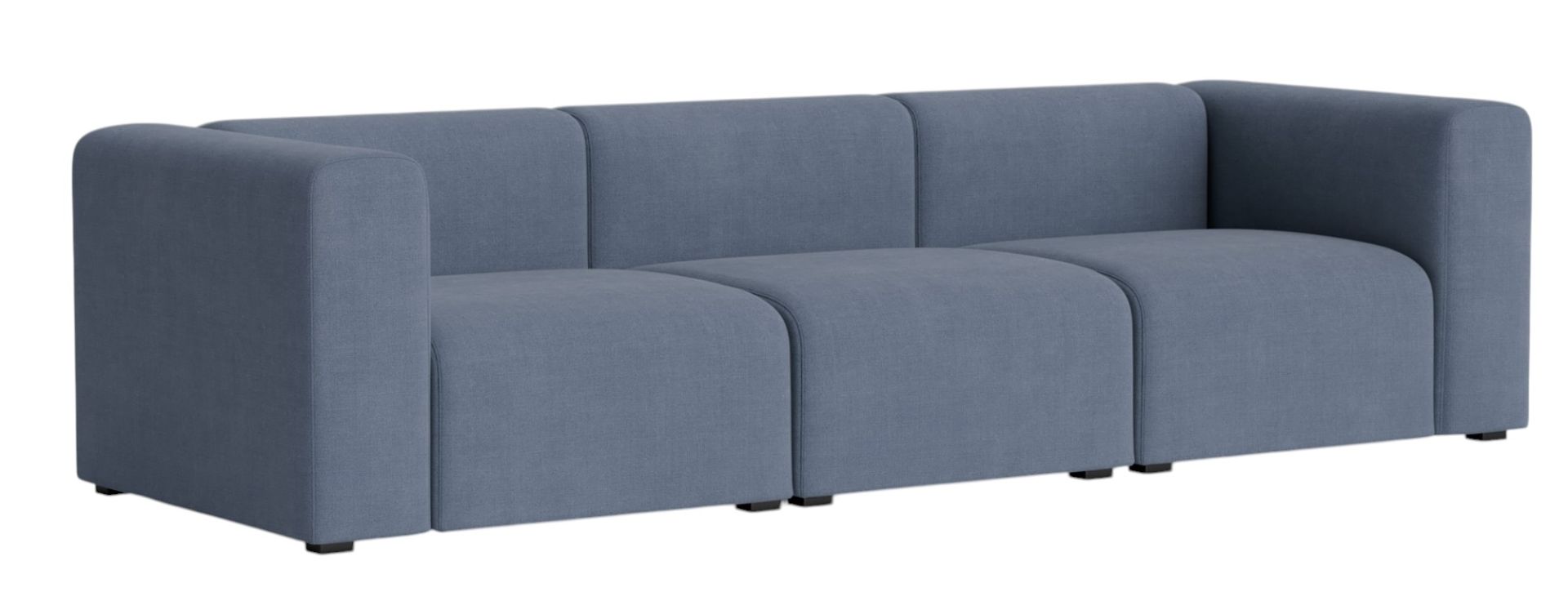 Blaues Mags Sofa 3-Sitzer von Hay, modernes Design für Wohnzimmer und Lounge-Bereiche.