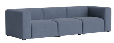 Blaues Mags Sofa 3-Sitzer von Hay, modernes Design für Wohnzimmer und Lounge-Bereiche.