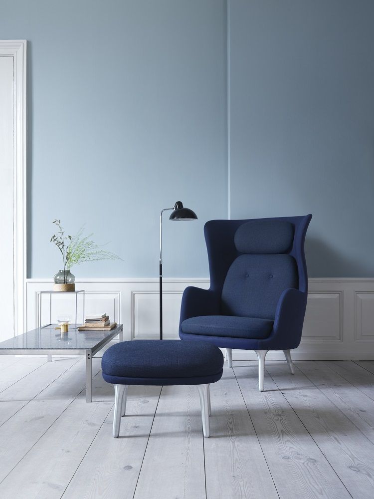 JH11 / JH12 Fußhocker für Ro Sessel Fritz Hansen