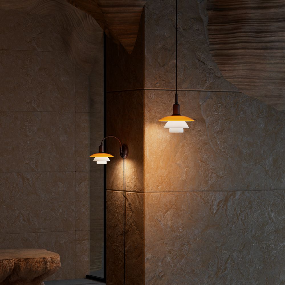 PH 2/2 Wall lamp Wandleuchte CENTENARY EDITION Amber/Opal White Louis Poulsen