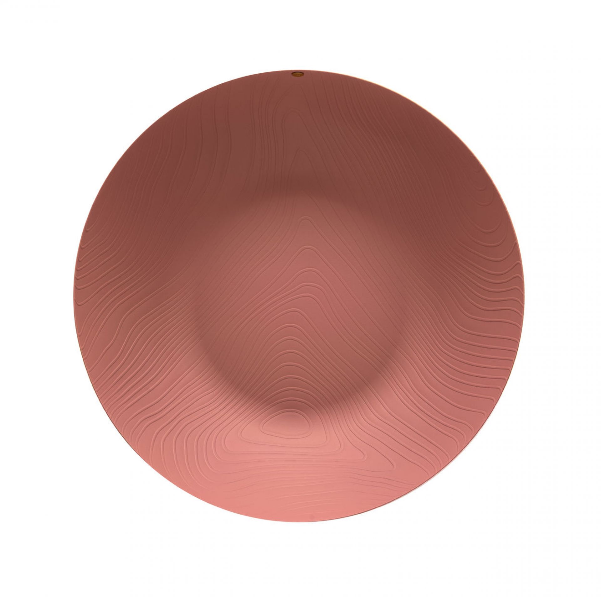 Braune Alessi Veneer Schale, PU06/29 BR, 29 cm Durchmesser, mit Holzmaserung, Einzelstück.