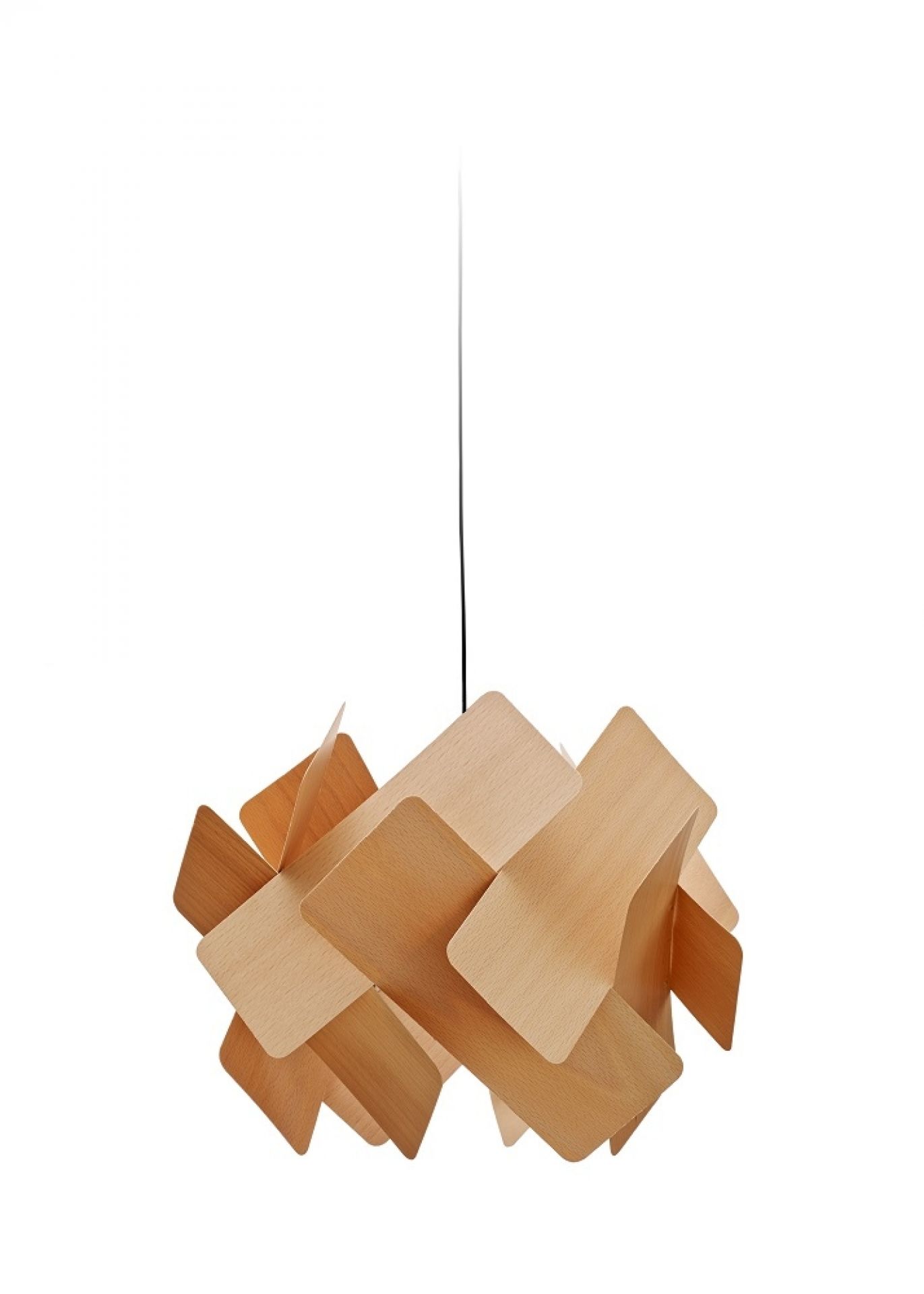 Escape LED Pendelleuchte von LZF Lamps, kleine Hängelampe aus hellem Holz, modernes Design.