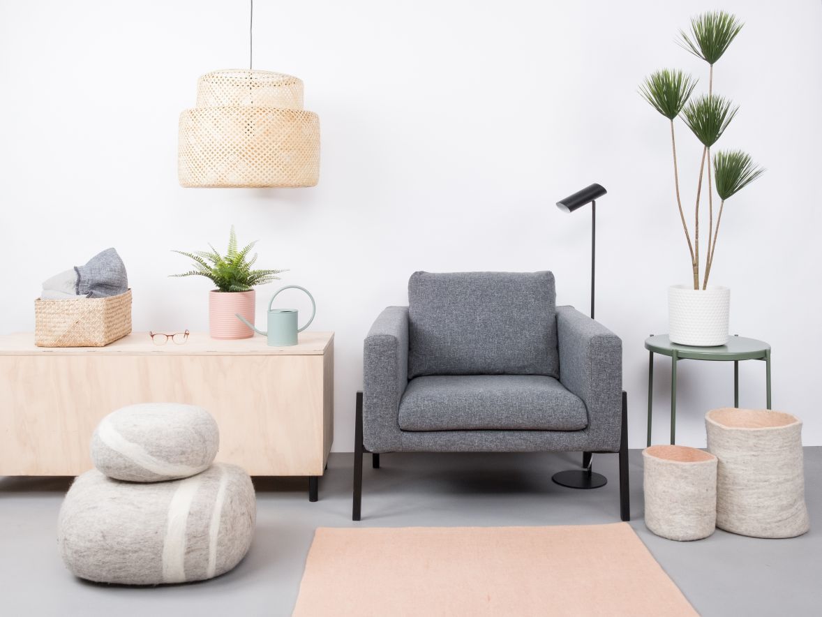 Mono Rechteckig Filzteppich 160 x 230 cm myfelt  Merle (Rosa)