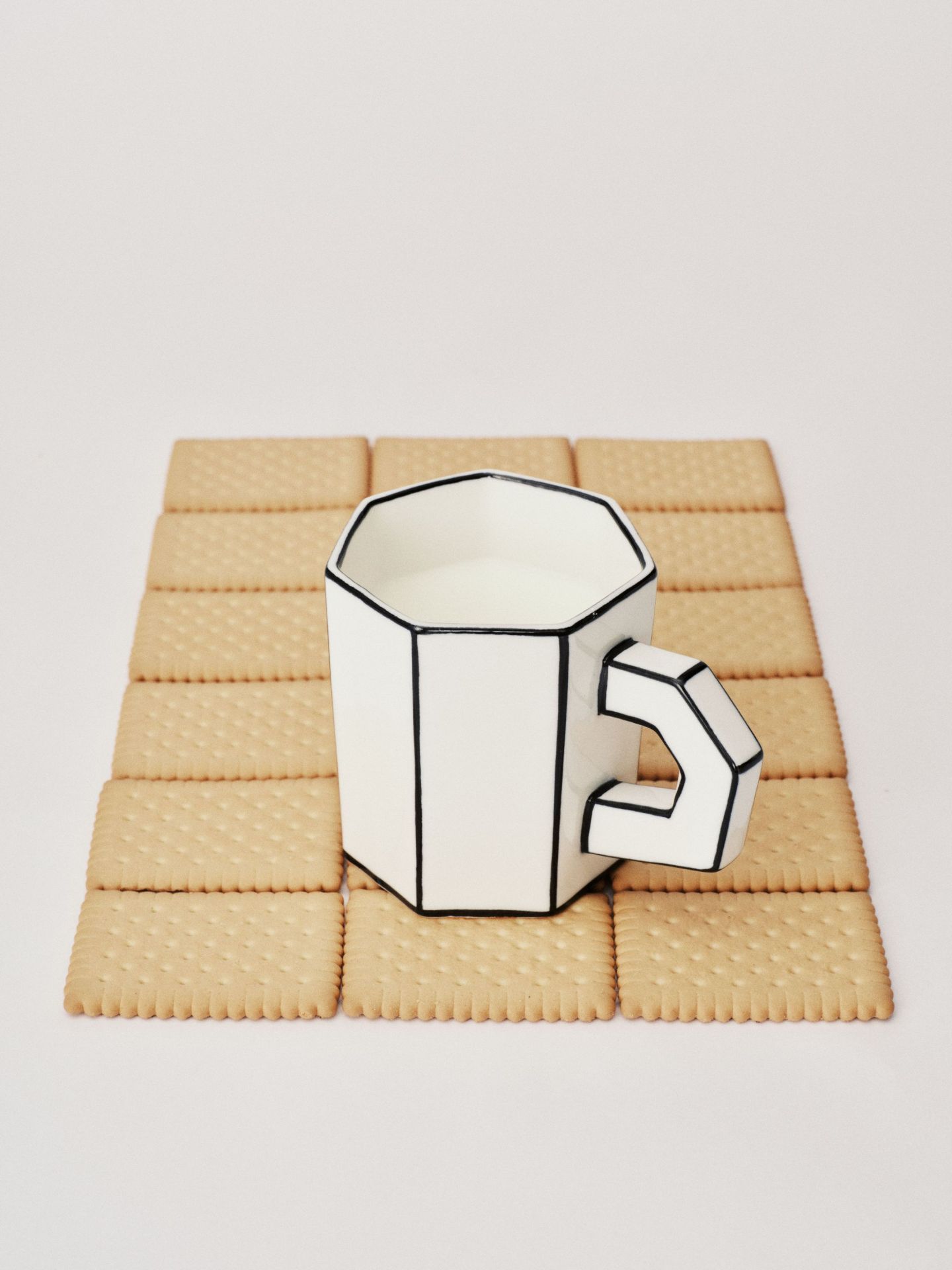 Teetasse Weiß/Schwarz Carte Blanche Serax  