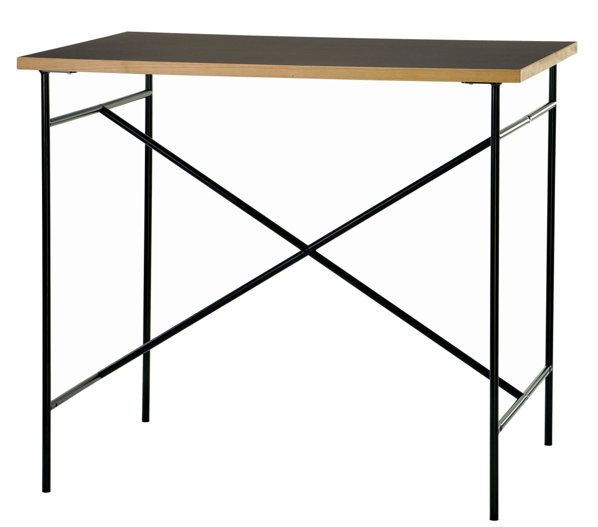 Milla Stehtisch von Richard Lampert, 180x90 cm, mit schwarzem Gestell und Tischplatte. Stehtisch für Büro und Zuhause.