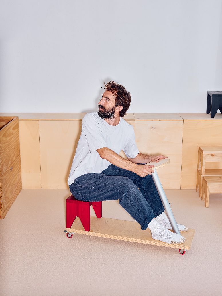 Manolito Stool Short Small Hocker Hay