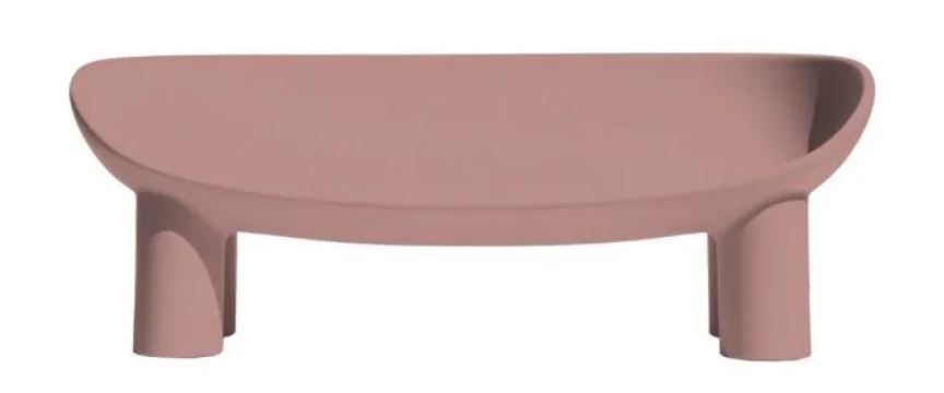 Roly Poly Bank Driade Flesh: Moderne Sitzbank in Rosa mit abgerundeten Formen.