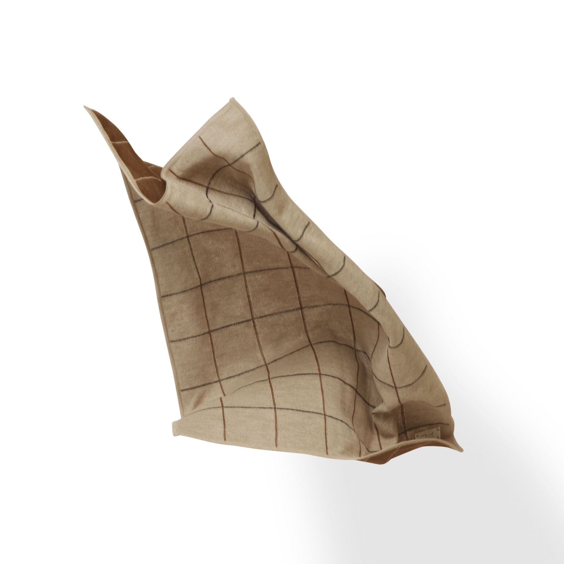 Aymara Kinderplaid New Squares von Form & Refine, beige karierte Babydecke aus weicher Wolle.