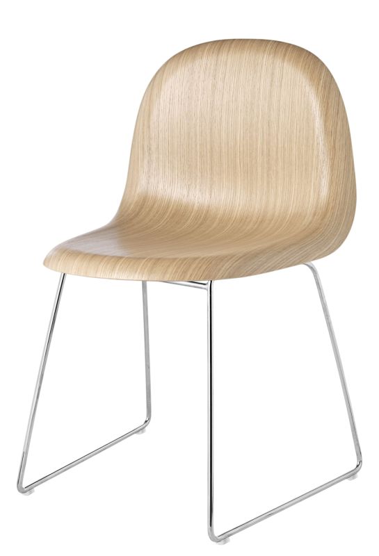 3D Esszimmerstuhl Holz - Sledge Base Gubi
