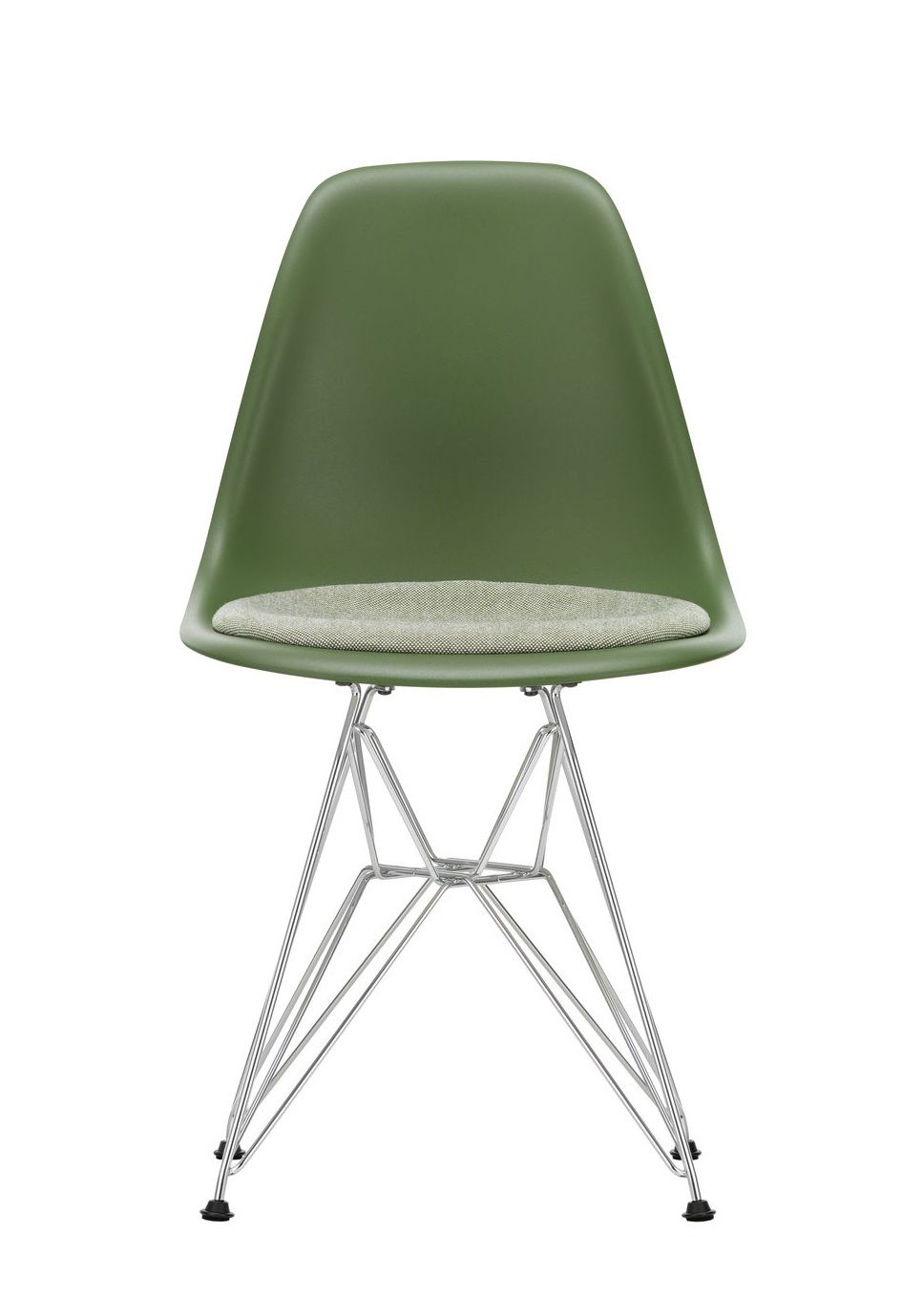 Eames Fiberglass Chair DSR Stuhl mit Sitzpolster Vitra