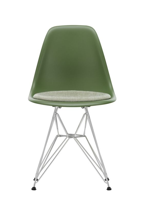 Eames Fiberglass Chair DSR Stuhl mit Sitzpolster Vitra