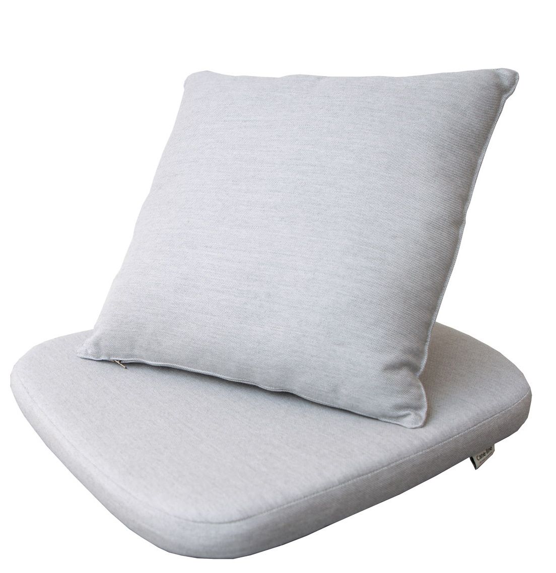 Hellgraues Sitzkissen-Set für Cane-Line Moments Outdoor Stuhl, bequeme Polsterung für Gartenmöbel.
