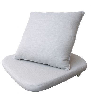 Hellgraues Sitzkissen-Set für Cane-Line Moments Outdoor Stuhl, bequeme Polsterung für Gartenmöbel.