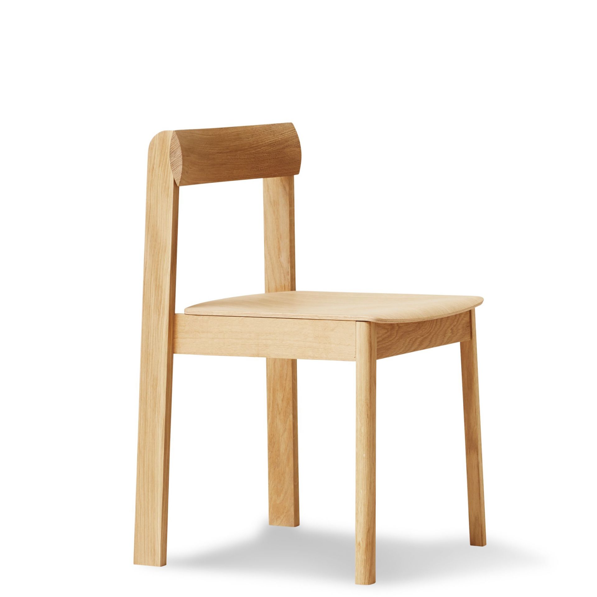 Blueprint Stuhl von Form & Refine: Moderner Holzstuhl aus Eiche, weiß geölt.