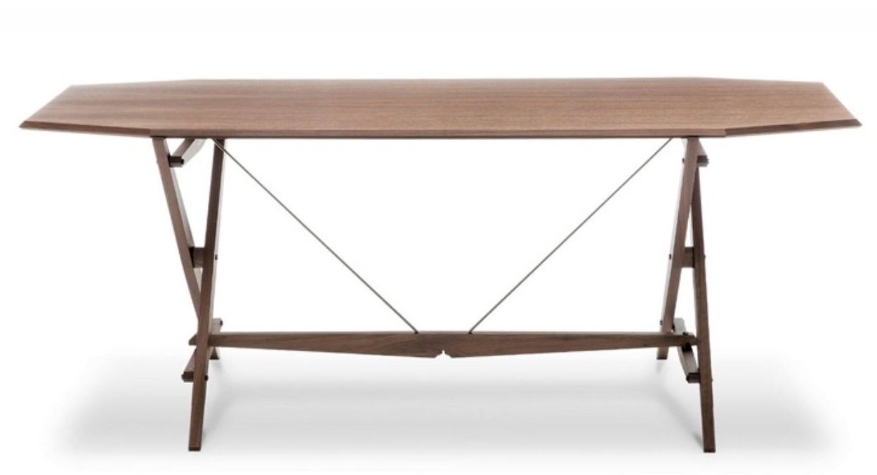833 Cavalletto Esstisch aus amerikanischem Nussbaum von Cassina, modernes Design mit Holzgestell.