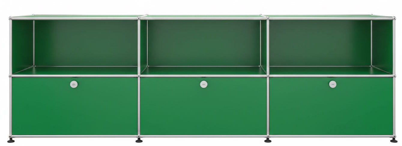 USM Haller Sideboard 3 Offen / 3 Klappen Grün