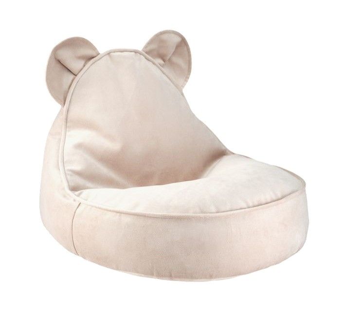 Teddy Kindersitzsack Samt staubiges Beige Wigiwama