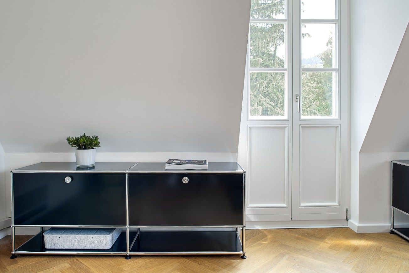 USM Haller Inos Box hoch mit Unterteilung quer / längs