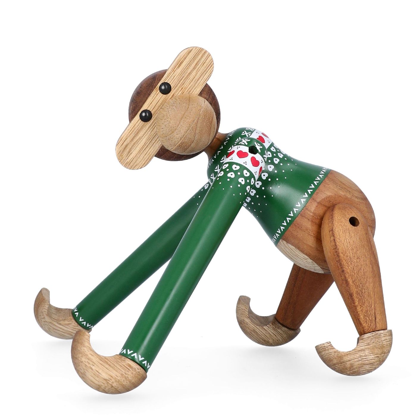 Christmas Jumper Affe Grün klein Holzfigur Kay Bojesen 