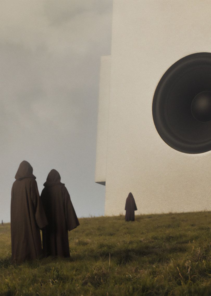 Brutalist Lautsprecher Transparent