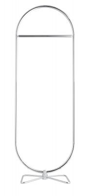 System 1-2-3 Kleiderständer von Verpan: Moderner, verchromter Garderobenständer für stilvolle Aufbewahrung von Kleidung.