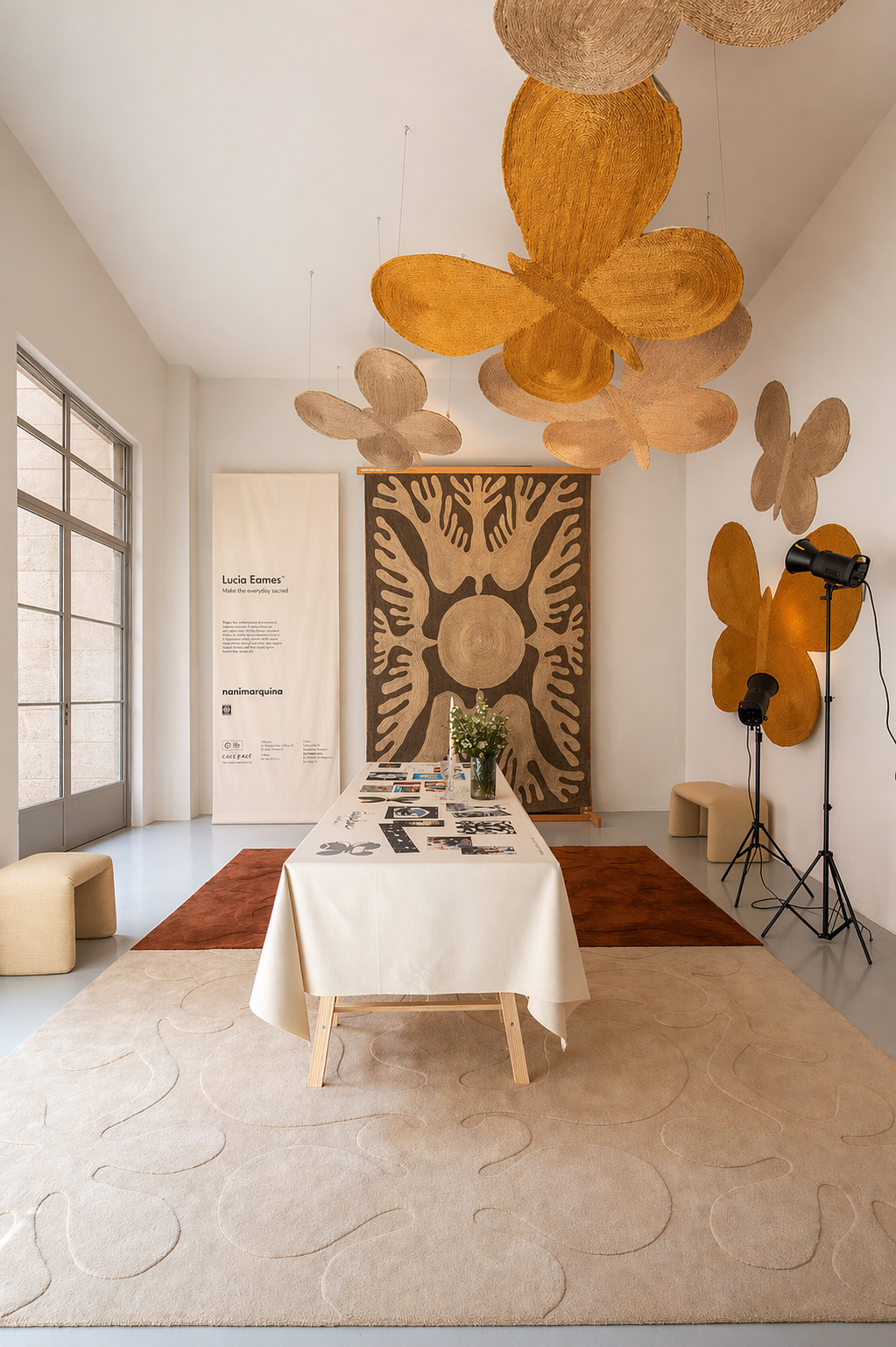 Lucia Eames Rooted Teppich Ivory Nanimarquina