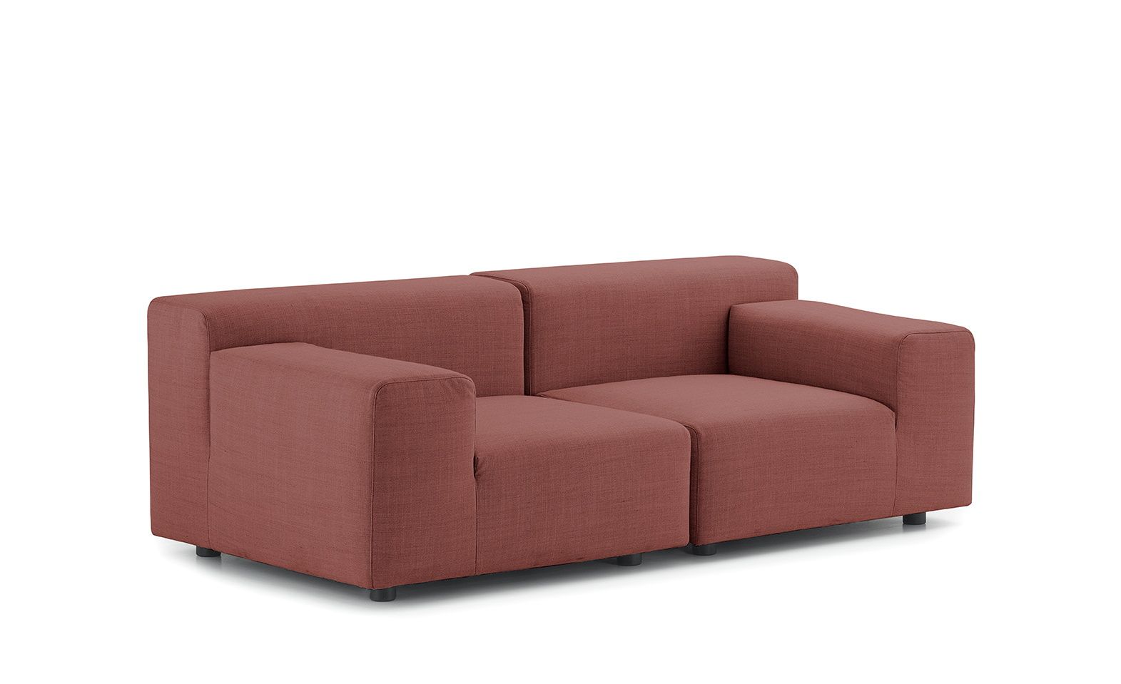 Plastics Outdoor Sofa 2-Sitzer von Kartell in Terrakotta, modernes Design für Garten und Terrasse.