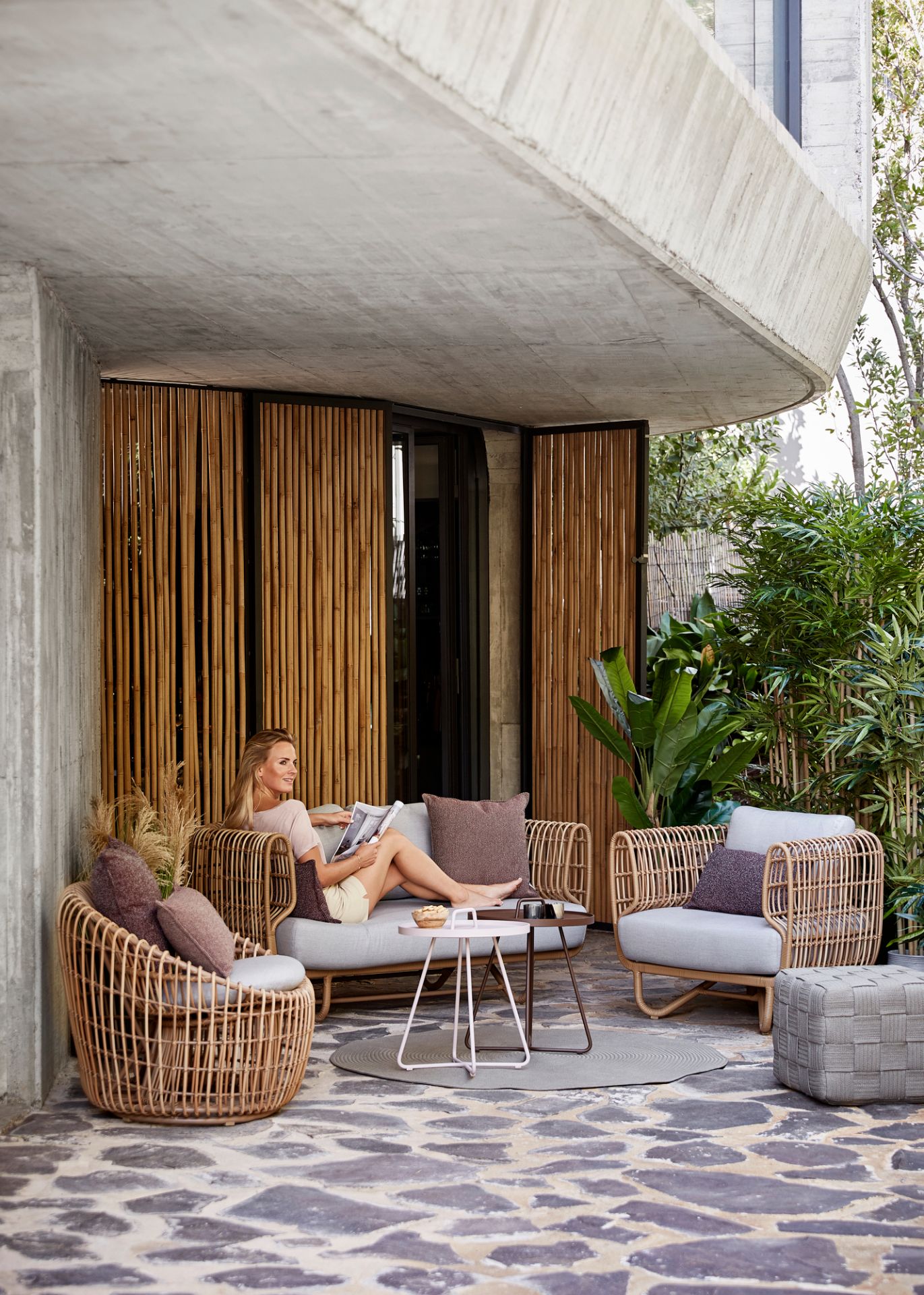 Nest Outdoor Loungesessel mit Kissen Cane-Line