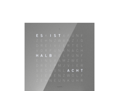 Frontcover für Earth 13.5 Tischuhr / Zeitobjekt Deutsch QLOCKTWO