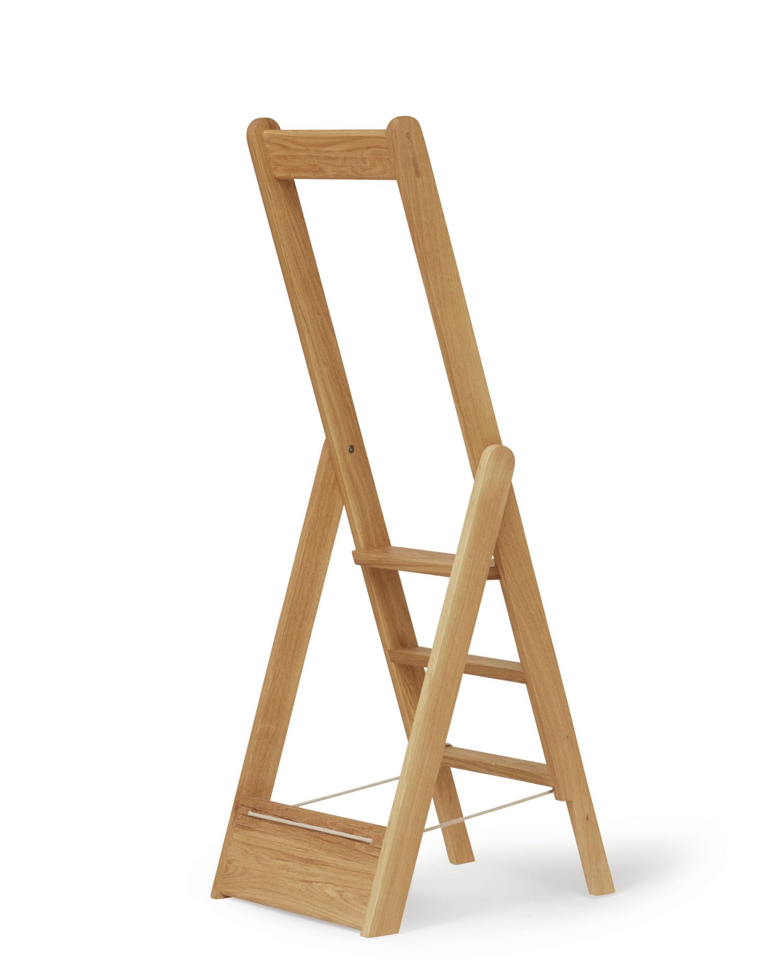 Step By Step Leiter aus hellem Holz, zusammenklappbar, für Haushalt und Renovierung.