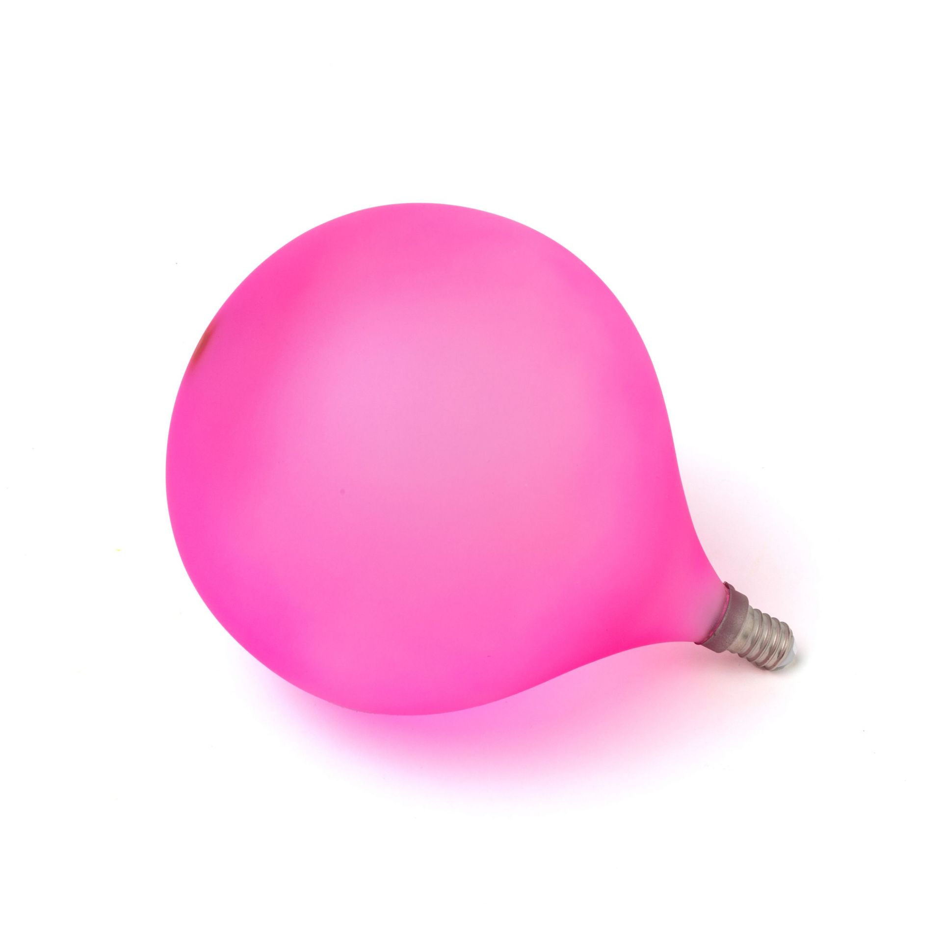 Pinke Grace Lampe von Seletti, moderne Tischleuchte im Glühbirnen-Design für stimmungsvolle Beleuchtung.