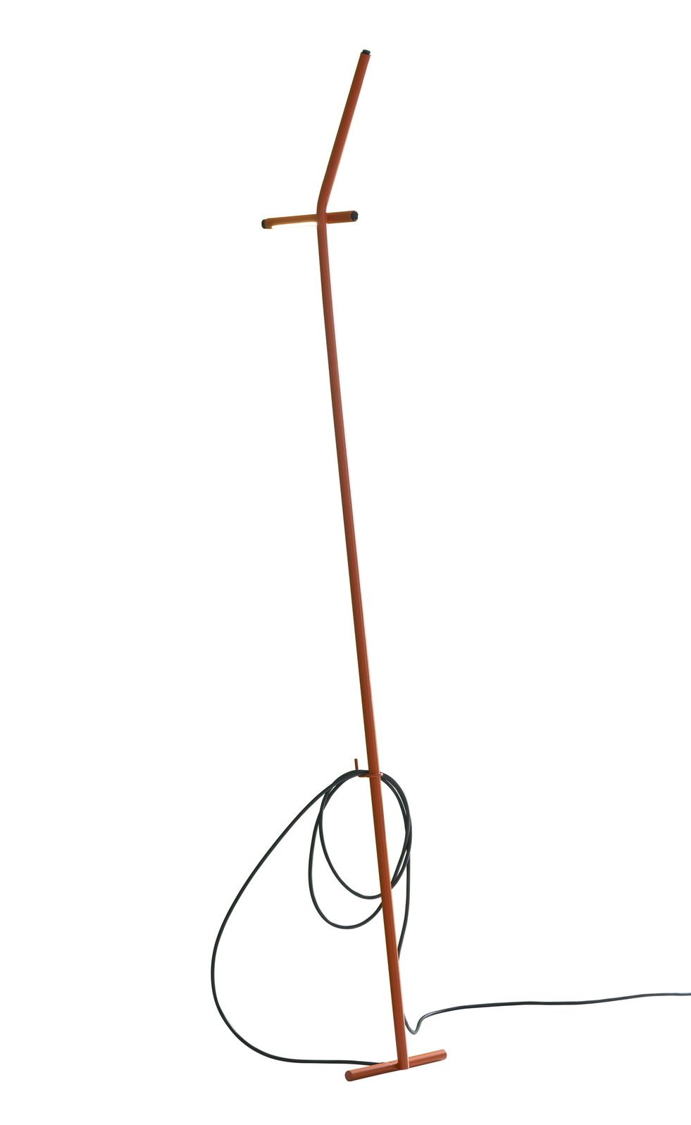 Orangefarbene Gru Stehleuchte von Martinelli Luce, modernes Design für Wohnzimmer und Büro.