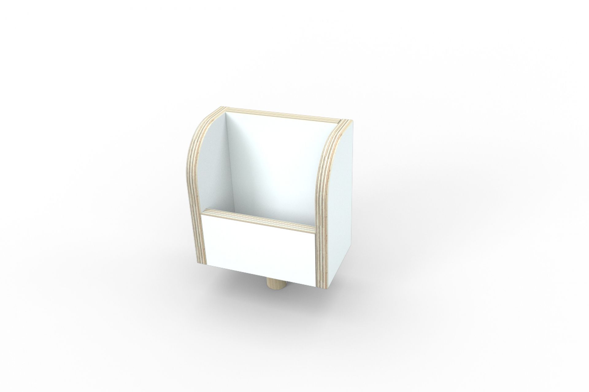 Weiße Growing Table Zettelbox für Kindertisch, praktische Aufbewahrung für Stifte und Papier.