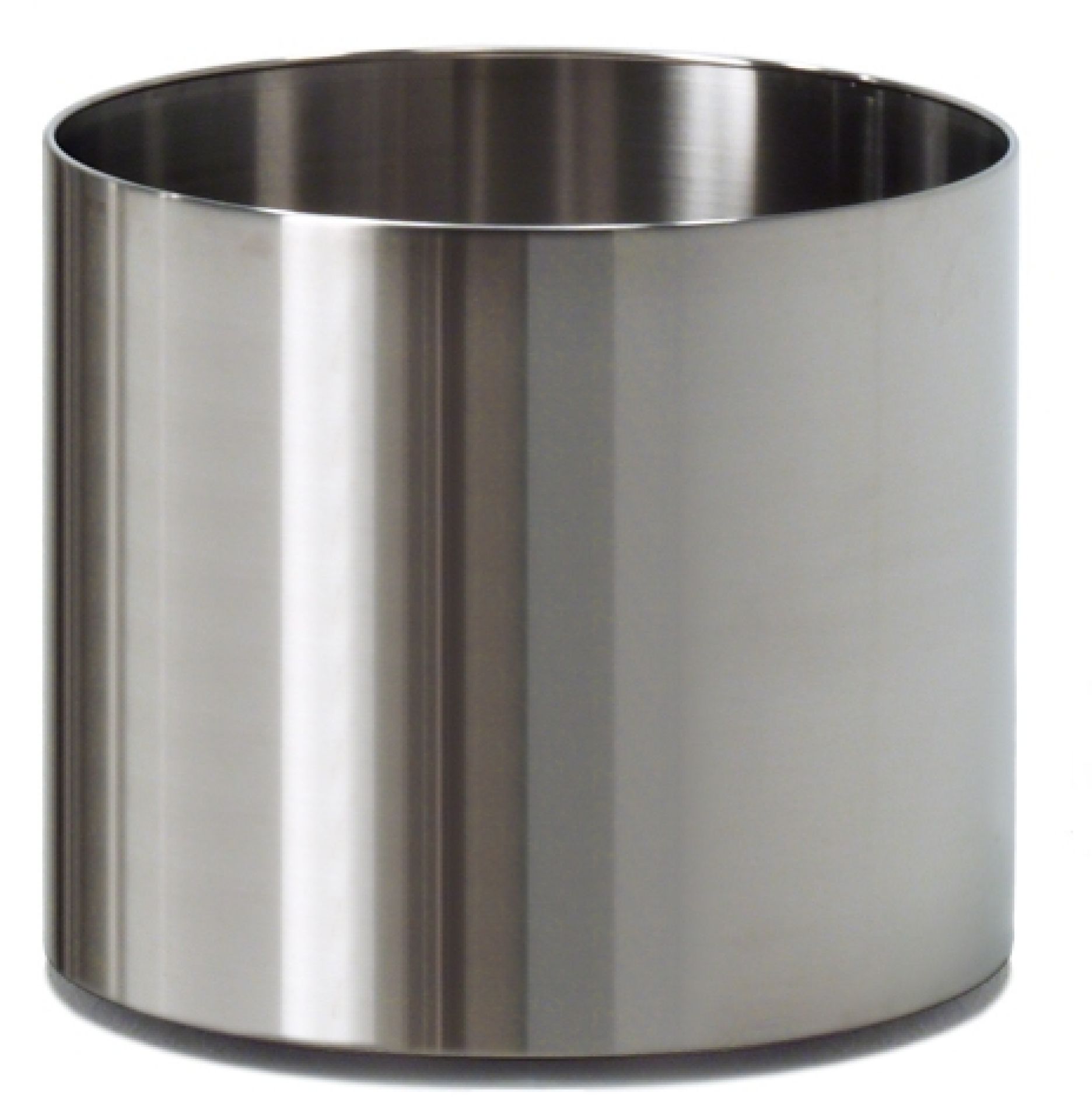 Nox Flora Blumentopf aus Metall, runder Pflanzkübel für Innen und Außen, ohne Bepflanzung.