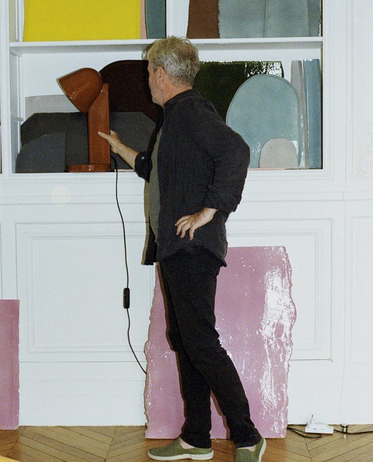 Céramique  Side Table Lamp Tischleuchte Flos 