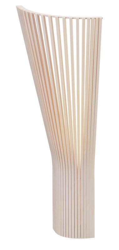 Secto Design 4236 Eckleuchte aus hellem Birkenholz, moderne Wandleuchte für indirektes Licht.