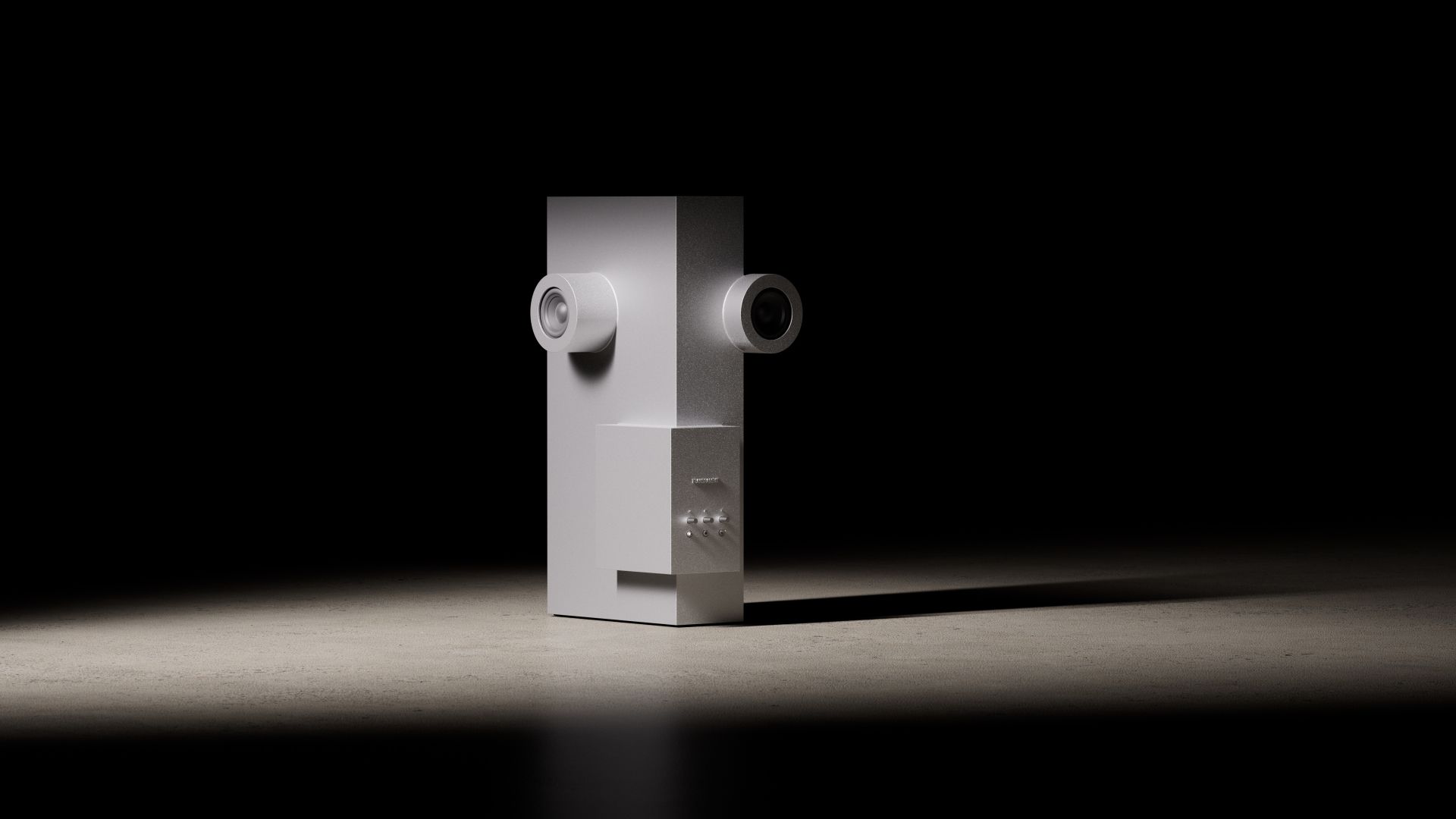 Brutalist Lautsprecher Transparent