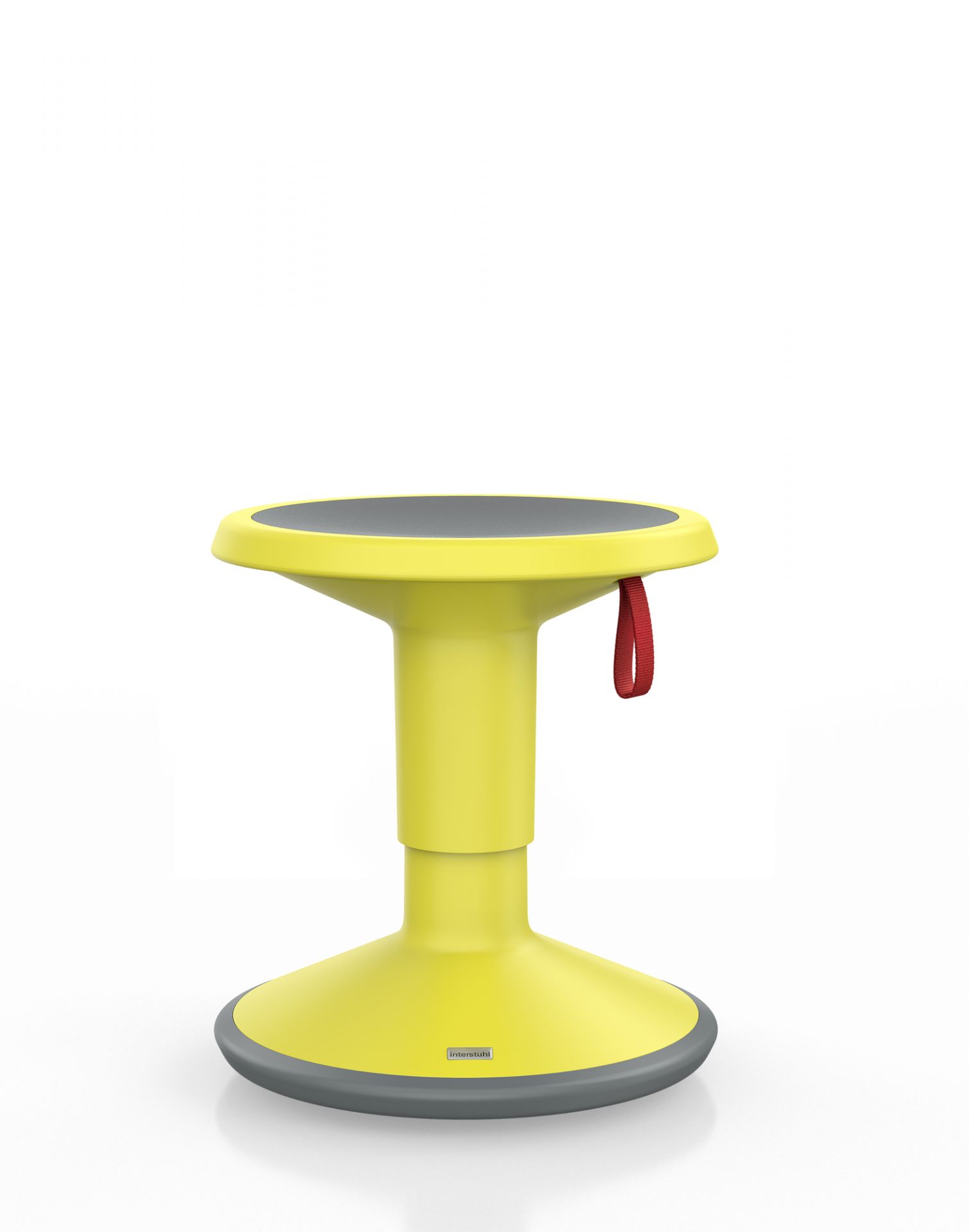 Interstuhl UP Kinderhocker in Zitronengelb, ergonomischer Stehhocker für Kinder, dynamisches Sitzen.